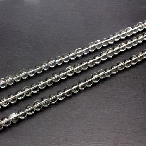 Glass Beads Round 6mm - Clear