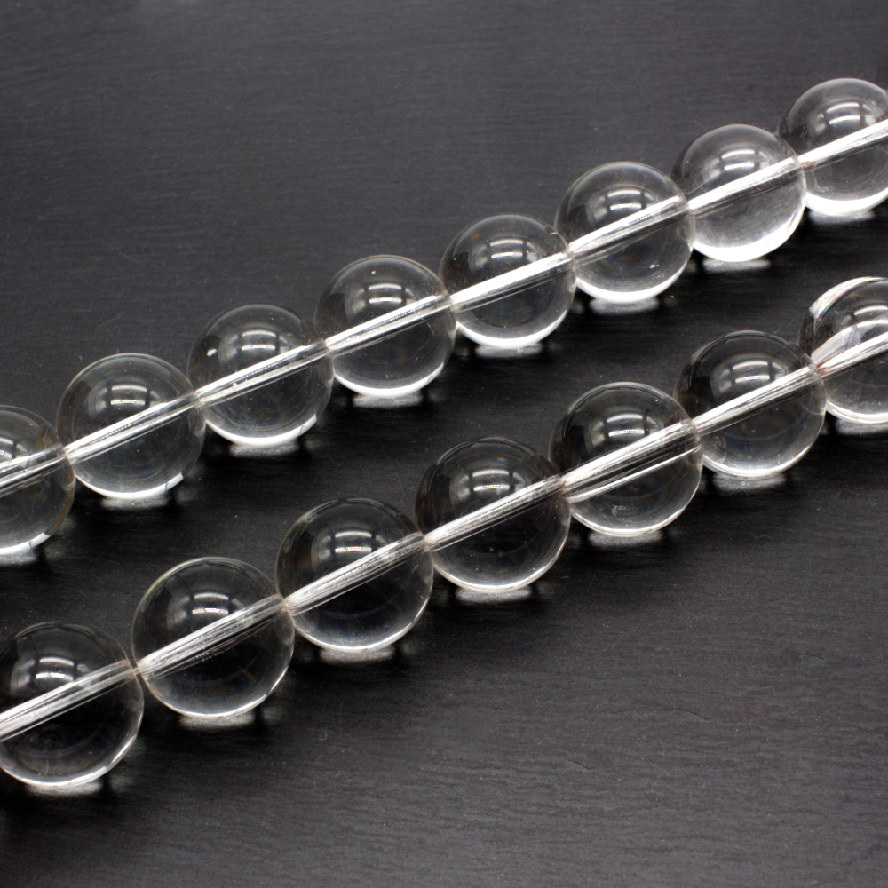 Glass Beads Round 17mm - Clear