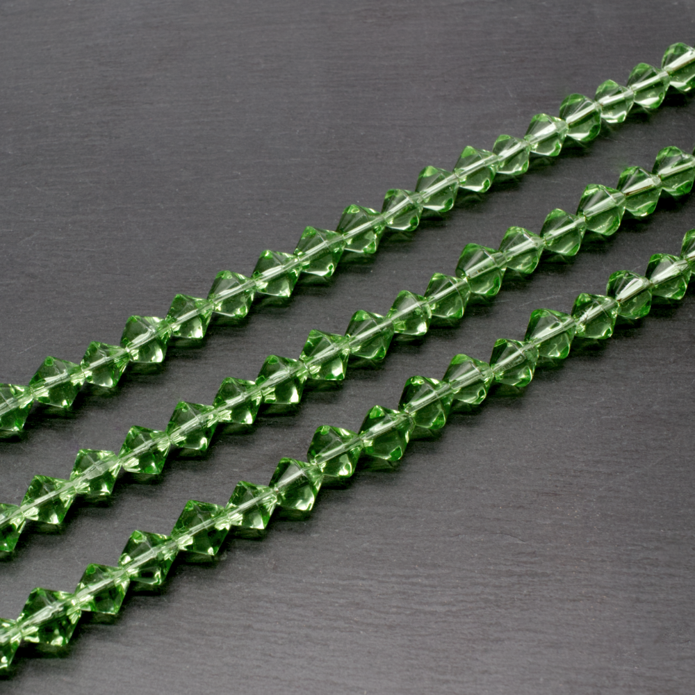Glass Bicone beads 8mm - Lime Green