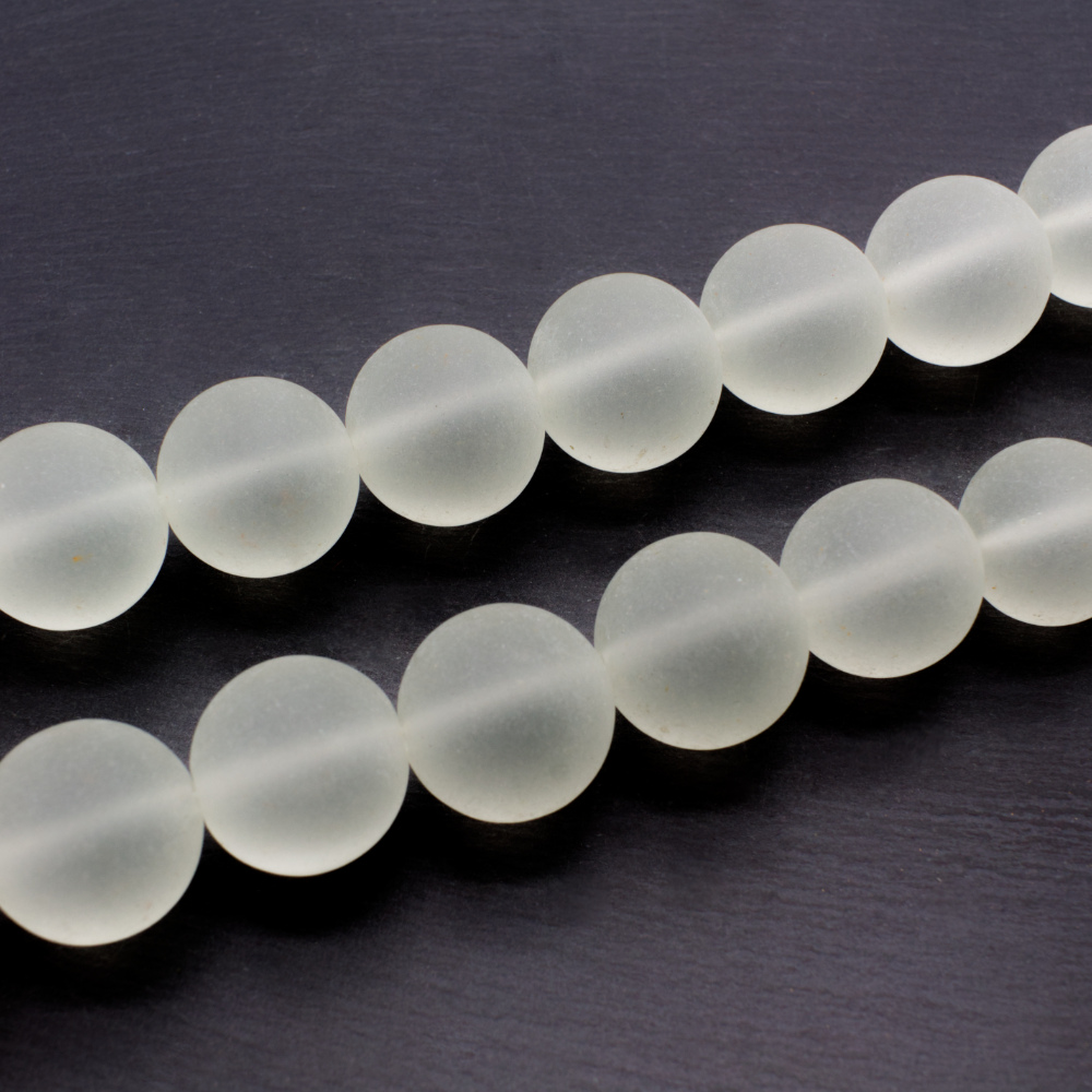 Frosted Glass round 17mm - Clear