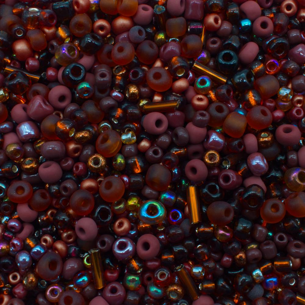 Seed Beads Mixes  Brown