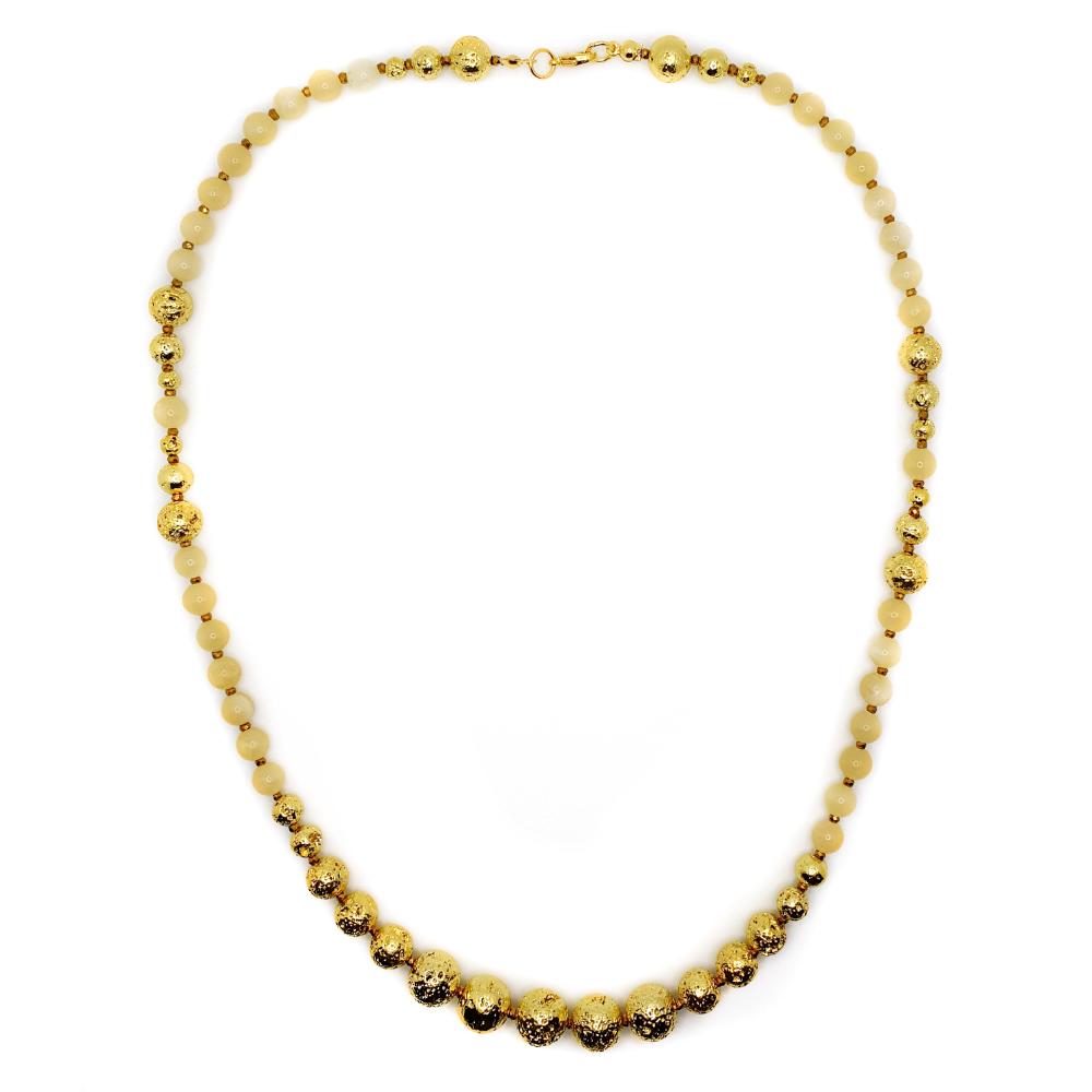 Lava Bead Jewellery - Gold