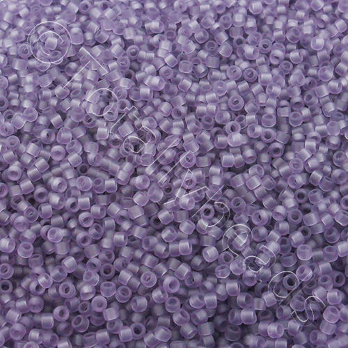 Toho Size 15 Seed Beads 10g - Transparent Frosted Sugar Plum