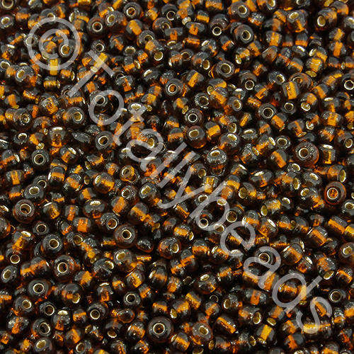 Seed Beads Silver Lined  Brown - Size 11 100g