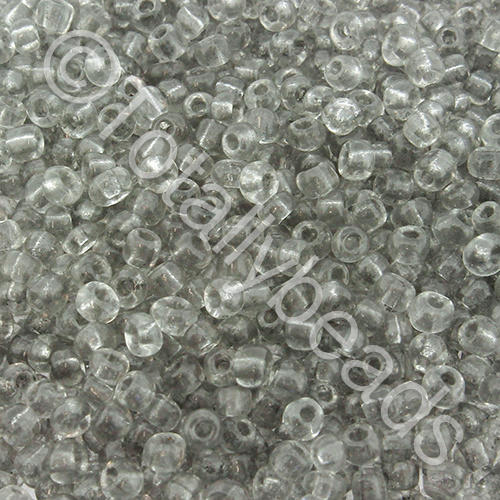 Seed Beads Transparent  Grey - Size 11