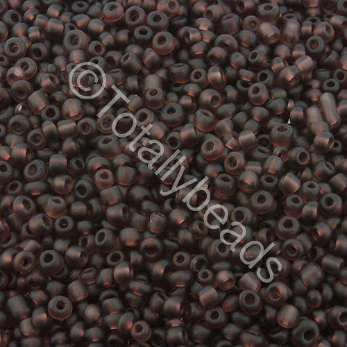 Seed Beads Transparent Frosted  Purple - Size 11 100g