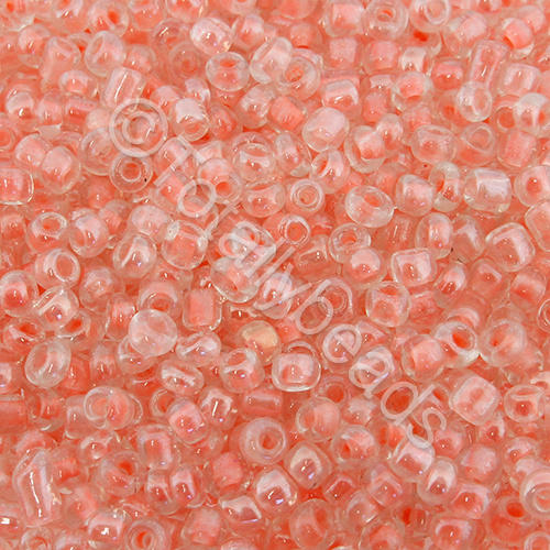 Seed Beads Colour Lined Luster  Orange - Size 8