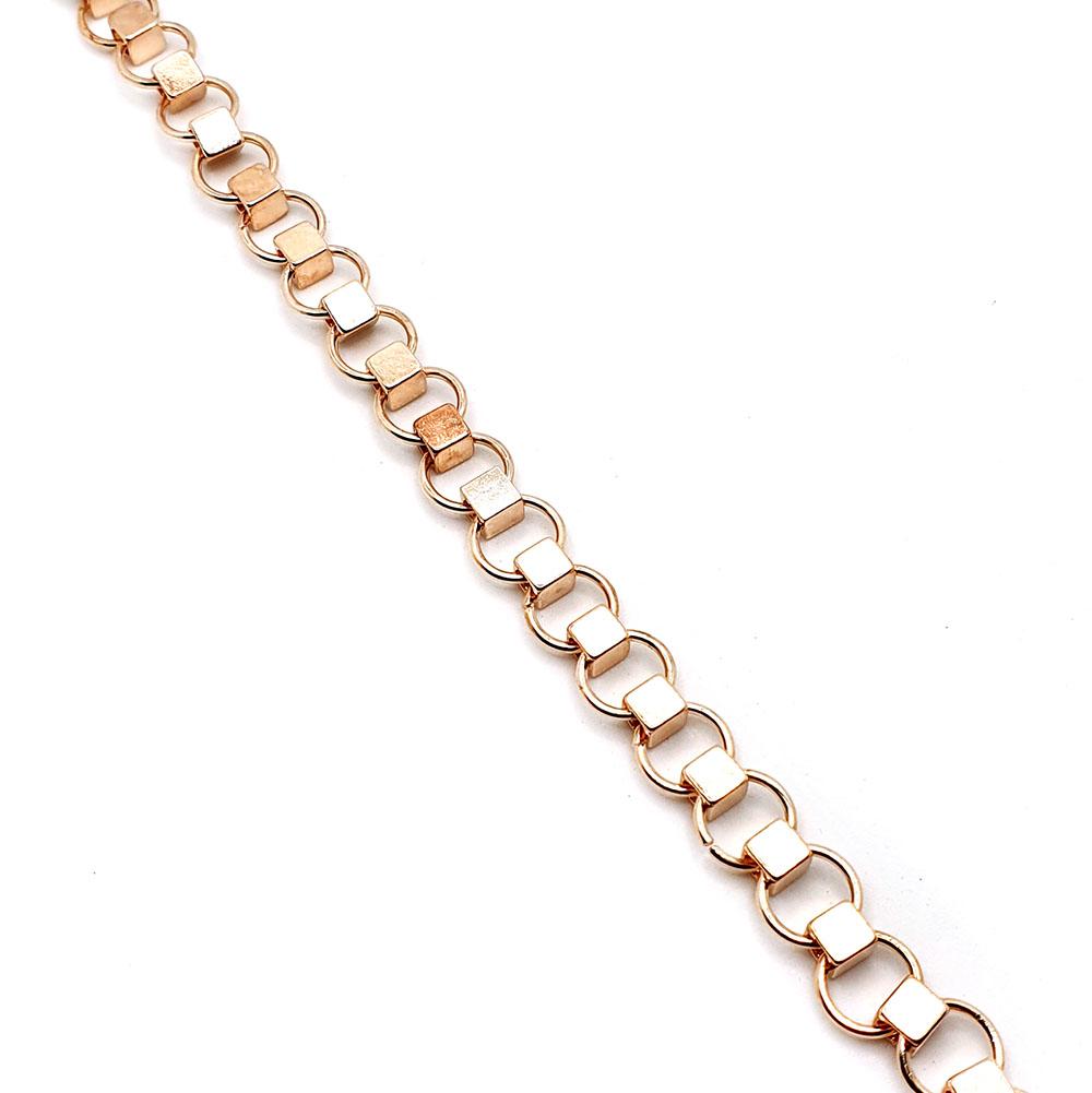Cube Chain Maille rose gold jewelry making kit — DIY set with beads and instructions for creating handmade jewelry