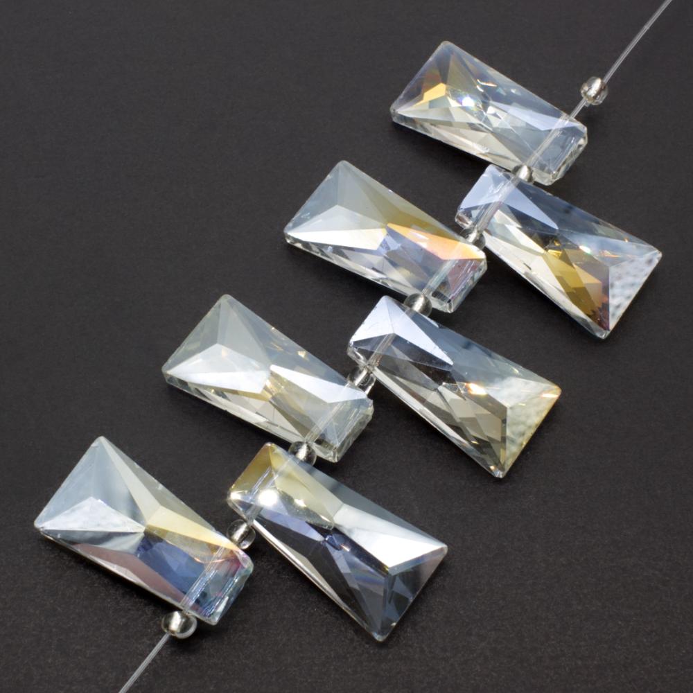 Trapezoid Crystal Beads 30mm -  Crystal B