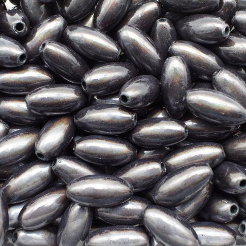 12mm Miracle acrylic round beads 6x12mm rice grey 30pcs — pack of 30, reflective 3D-effect beads ideal for jewelry making, crafts, and de…