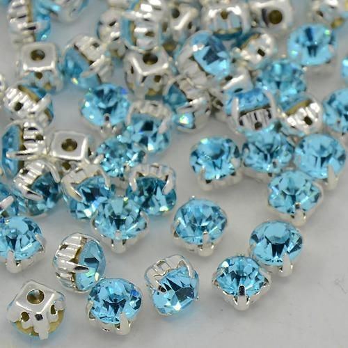 5mm crystal beads aquamarine, pack of 10 — faceted for jewelry making and beadwork