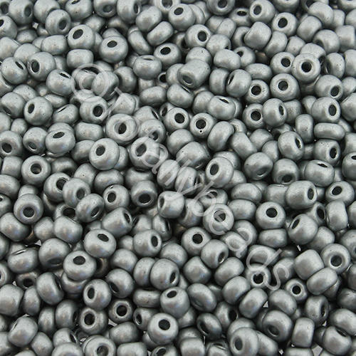 Seed Beads Metallic  Silver Frost - Size 8 100g