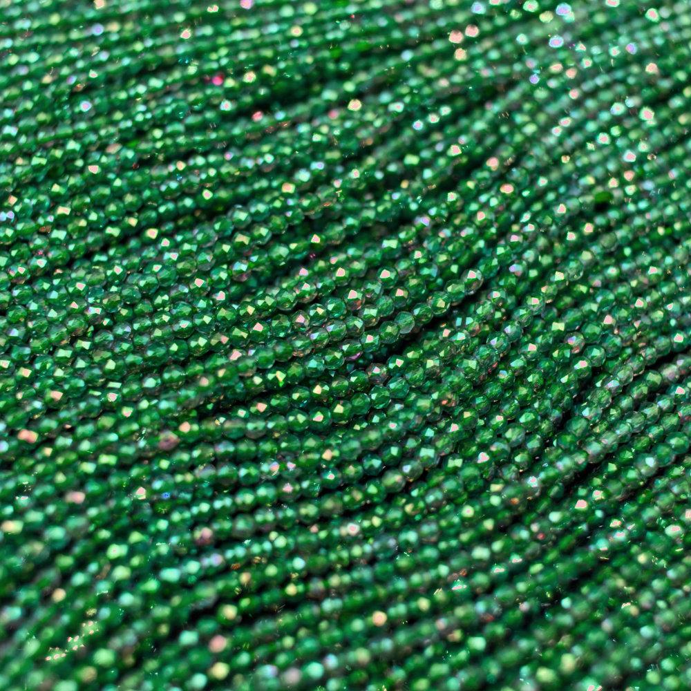 Micro Crystal Round Beads 1.5mm Electric Green Craft, hobby