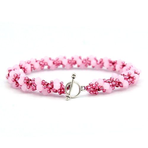 Seraphina Bracelet mauve bracelet making kit — DIY set with beads and instructions for creating handmade jewelry
