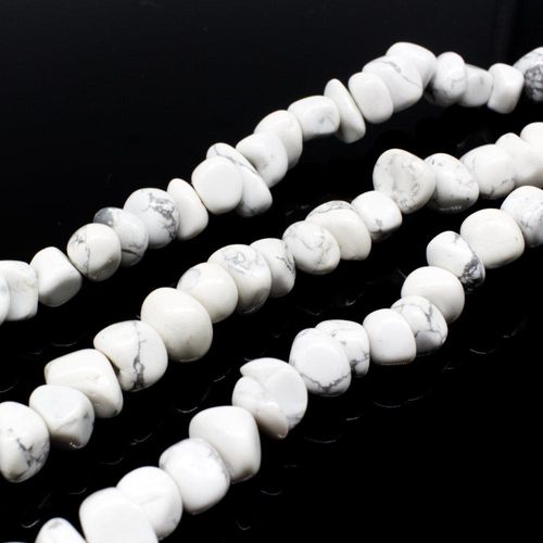 resin druzy bead white howlite 16" string — sparkling cabochon-style stone ideal for jewelry making, pendants, and craft designs