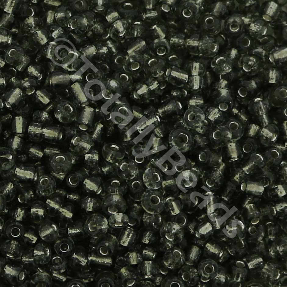 Seed Beads Silver Lined  Grey - Size 11 100g