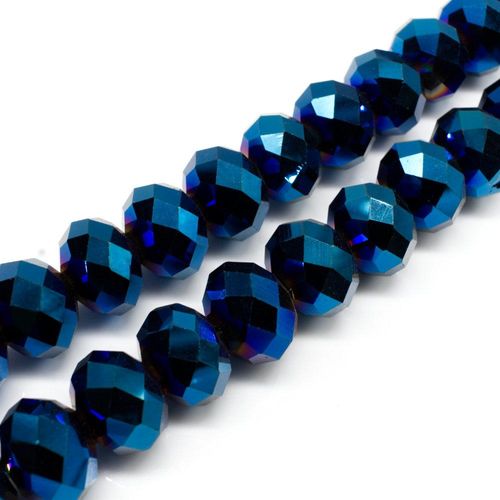 14mm crystal beads blue iris, pack of 16 — faceted for jewelry making and beadwork