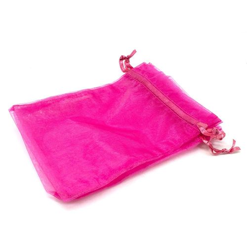 Organza Gift Bag   Fuschia 100mm for jewellery making