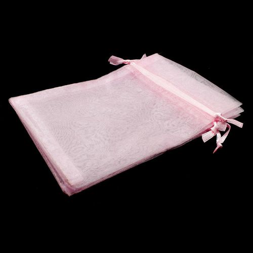Organza Gift Bag   Pink 100mm for jewellery making