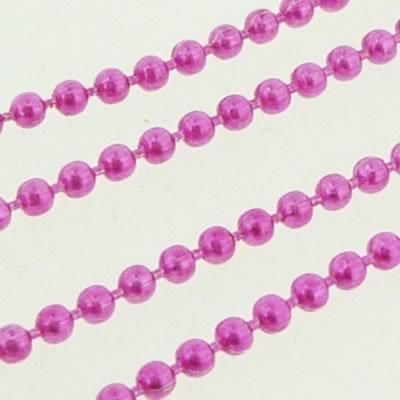 Ball Chain 1.5mm - Metallic Dark Pink - 1m