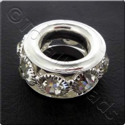 Crystal Diamante Spacer - Ring - 27x11mm