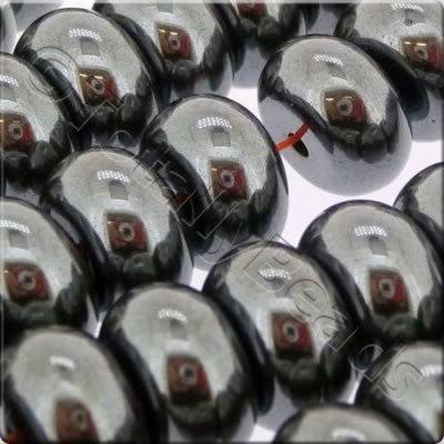 Hematite - Rondelle Button 10x7mm