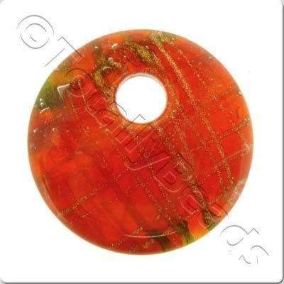 Lampwork Pendant - Disc 40mm - LPR57