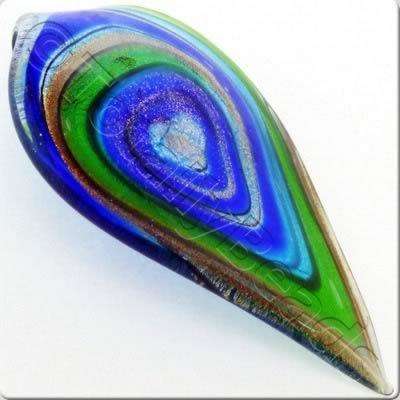 Lampwork Pendant - Shield 73mm - LPT37