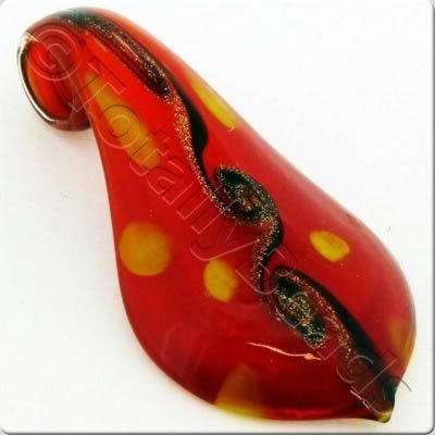 Lampwork Pendant - Drop 65mm - LPR61