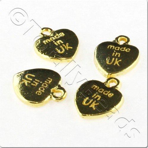 Gold Metal Charm - Made in UK