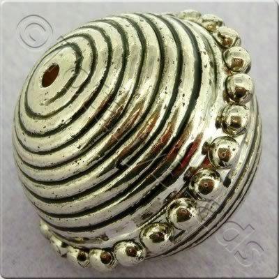 Acrylic Antique Silver Bead - Round 25x30mm 2pcs
