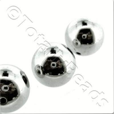 Acrylic Antique Silver Bead - 15mm Round