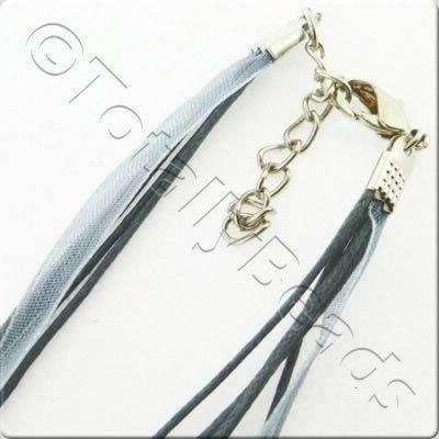 Organza Necklace Cord - Grey