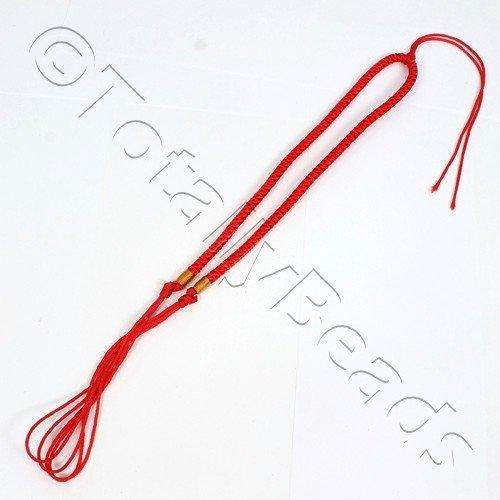 Nylon Necklace Braid - Red