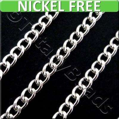 Chain Silver Plated - Oval Curb 3.2x2.3mm
