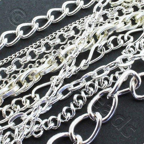 Chain Silver Plated - Mixed 50g Bag