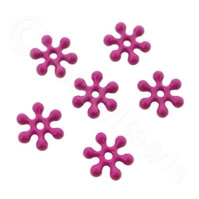 Snowflake Bead 8mm - Pink 30pcs