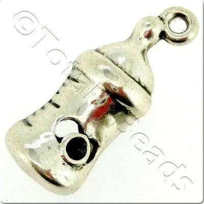 Tibetan Silver Charm - Baby Bottle 10pcs