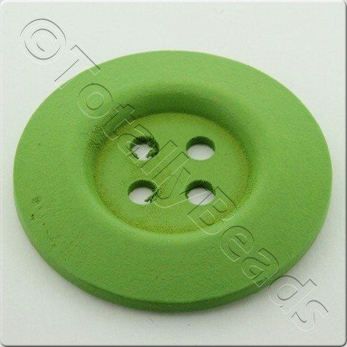 Wooden Button 50mm - Light Green