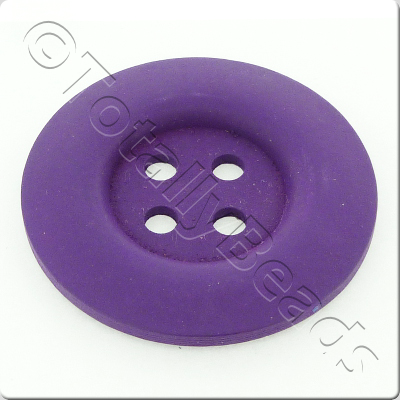Wooden Button 50mm - Purple