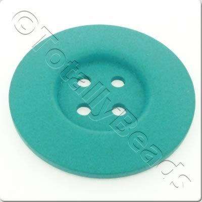 Wooden Button 60mm - Turquoise