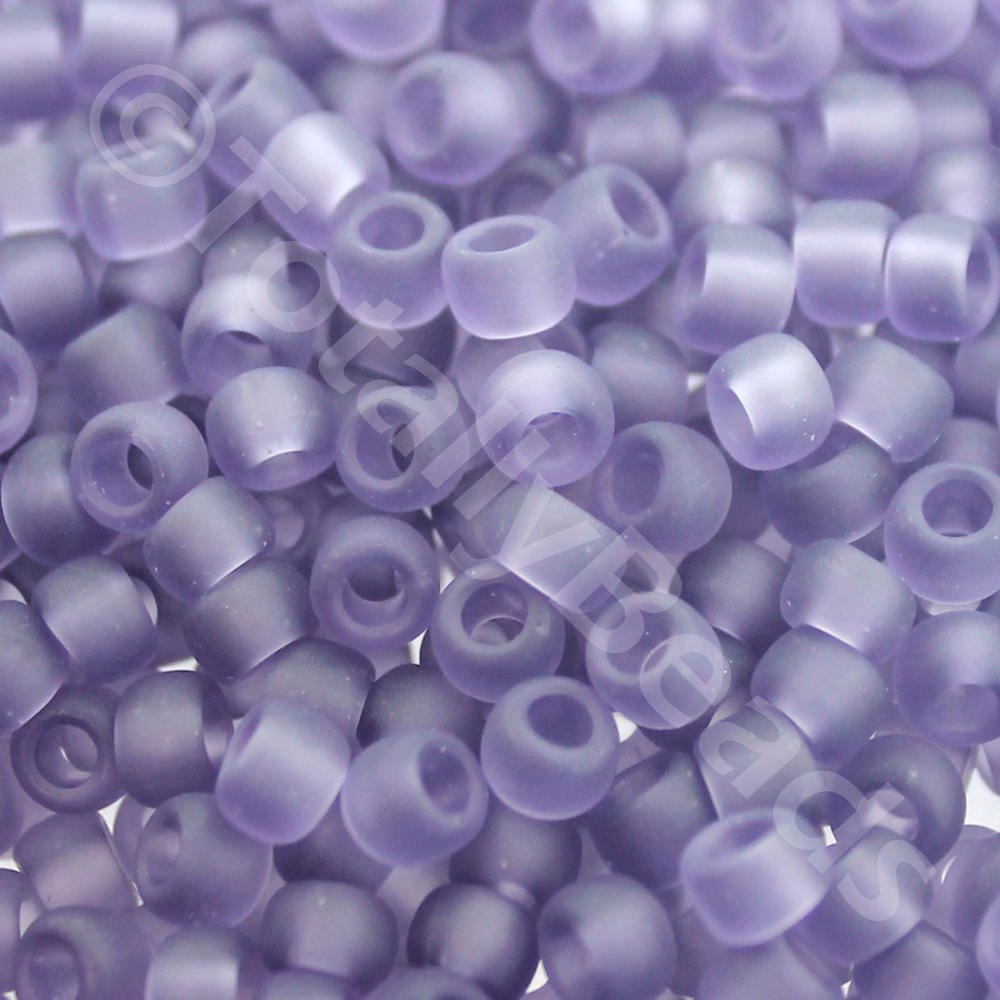 Toho Size 6 Seed Beads 10g - Trans Frosted Sugar Plum