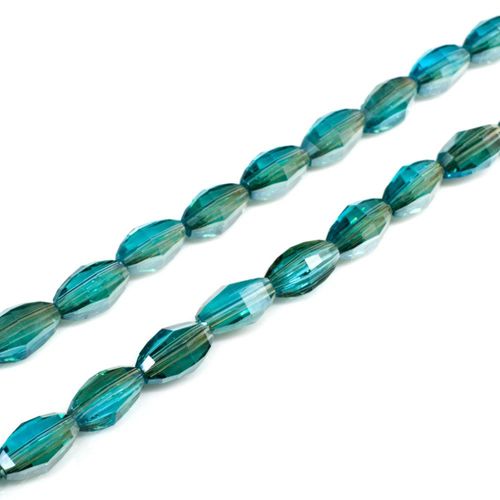 5mm crystal beads teal, pack of 60 — faceted for jewelry making and beadwork