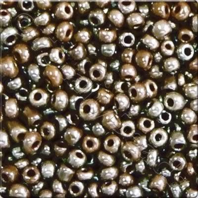 Seed Beads Opaque Luster  Brown - Size 6 100g