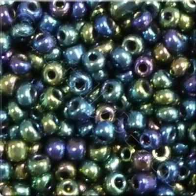 Seed Beads Opaque Rainbow  Midnight Iris - Size 6