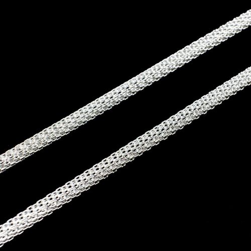 Chain Silver Plated   Snake Mesh 4mm for jewellery making