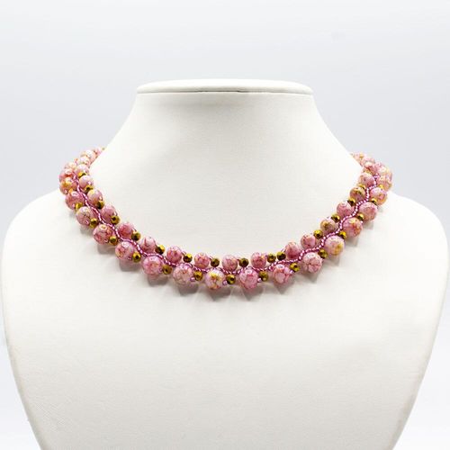 Savannah Jewellery Set golden red jewelry making kit — DIY set with beads and instructions for creating handmade jewelry