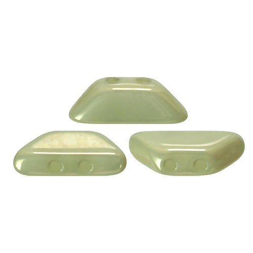 Tinos Puca Beads 10g - Opq. Light Green Ceramic