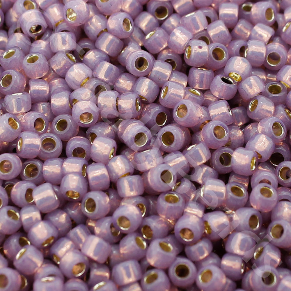 Toho Size 8 Seed Beads 10g -  PF Silver Line Milky Amethyst