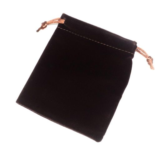 Velvet Gift Pouch 12cm   Brown for jewellery making